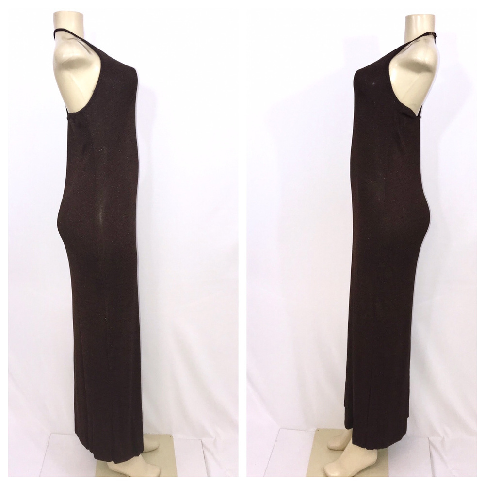 Laundry Brown Metallic Maxi Dress Medium - Picture 2 of 2